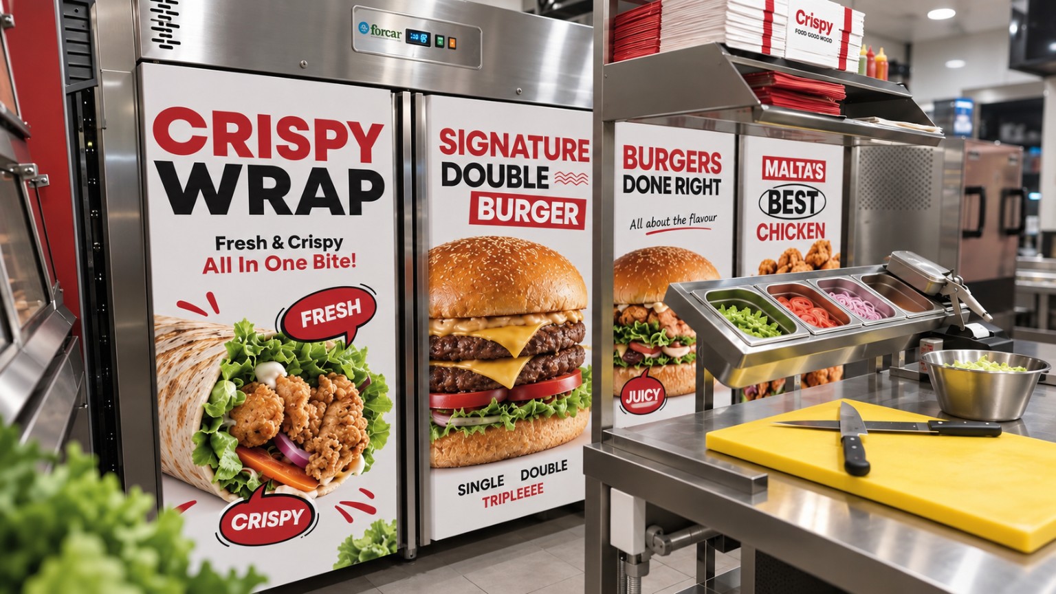 Crispy kitchen graphics installation completed by PXL
