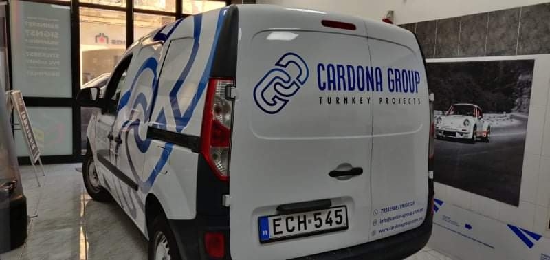 Cardona Group van graphics completed by PXL