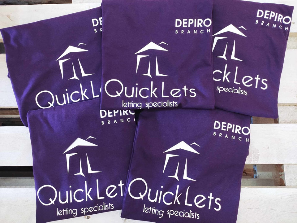 QuickLets branded bags completed by PXL