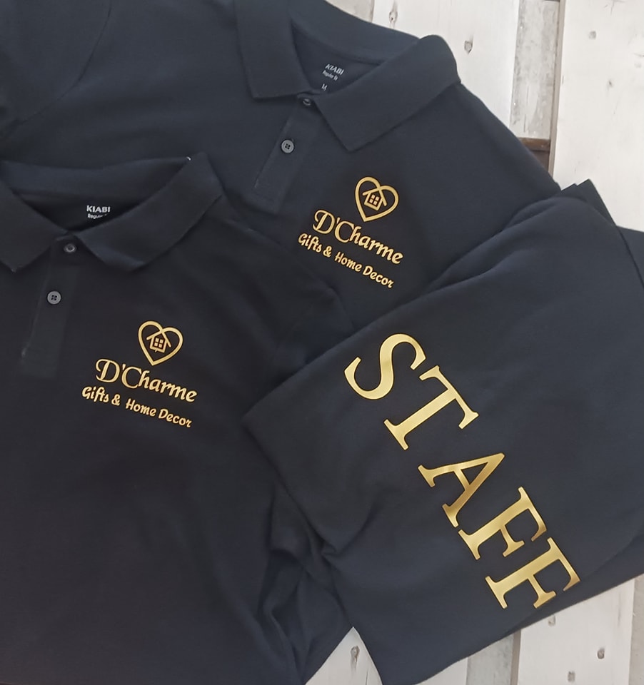 Personalised staff polo shirts completed by PXL