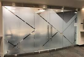 Glass frosting installation