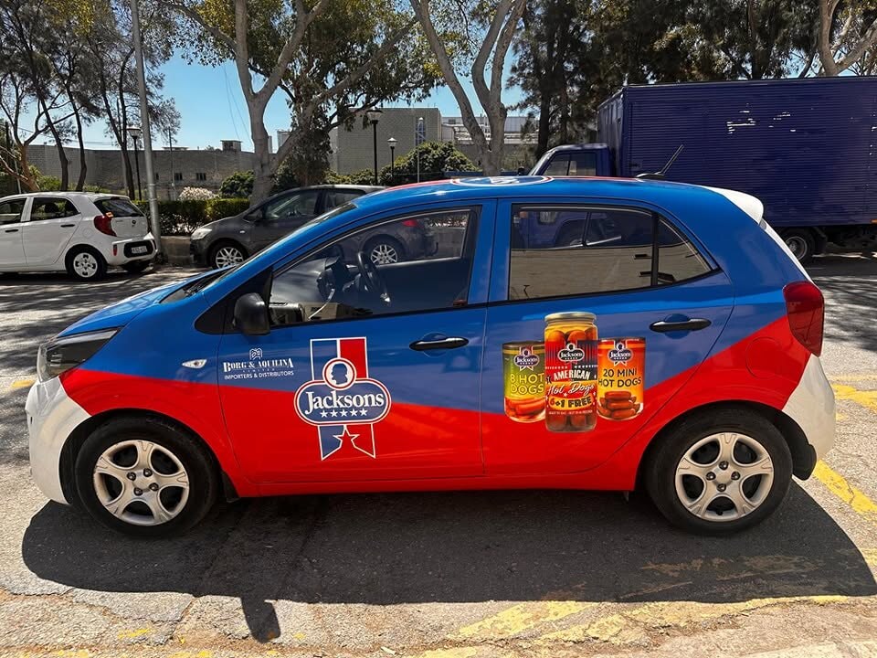Jacksons promotional car graphics completed by PXL