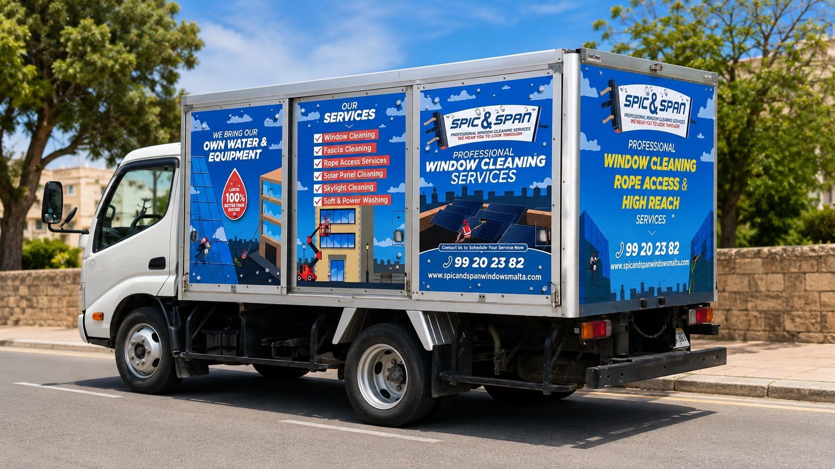 Spic and Span truck graphics completed by PXL